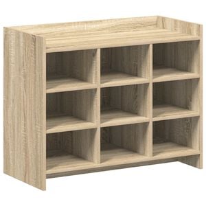 vidaXL Шкаф за обувки Дъб сонома 85 x 39,5 x 70 см Инженерна дървесина