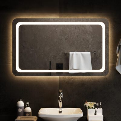 vidaXL LED огледало за баня, 100x60 см