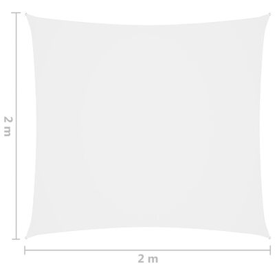 vidaXL Платно-сенник, Оксфорд текстил, квадратно, 2x2 м, бяло