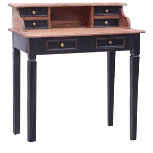 vidaXL Писалище с чекмеджета, 90x50x101 см, махагоново дърво масив