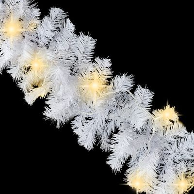 vidaXL Коледен гирлянд с LED лампички, 5 м, бял