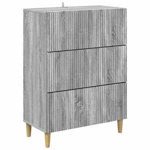 vidaXL Чекмеджетен шкаф Сива сонома 66 x 34,5 x 90 см