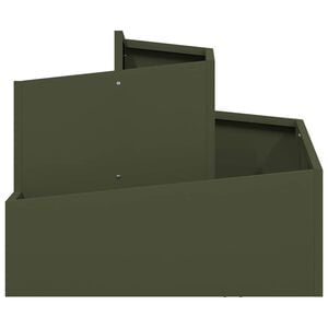 vidaXL Градинска саксия Маслинено зелено 60 x 60 x 50 см