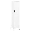 vidaXL Заключващ се шкаф, бял, 38x45x180 см, стомана