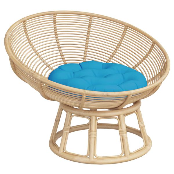 vidaXL Кръгла възглавница светлосиня &Oslash; 60 x11 см Оксфорд плат