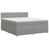 vidaXL Континентално легло с матрак Светлосиво 140 x 190 cm Текстил