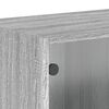 vidaXL Стенни шкафове със стъклени врати 2 бр сив сонома 68,5x37x35 см