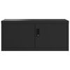 vidaXL Шкаф за папки черен 90x40x130 см стомана