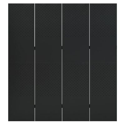 vidaXL 4-панелни паравани за стая, 2 бр, черни, 160x180 см, стомана