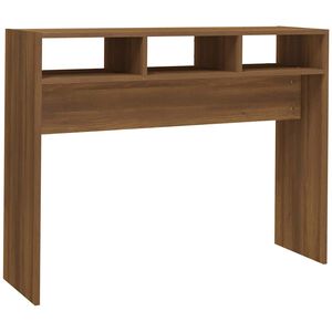 vidaXL Конзолна маса, кафяв дъб, 105x30x80 см, инженерно дърво