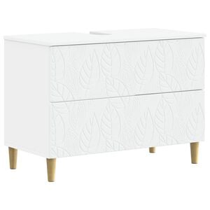 vidaXL Шкаф за мивка в баня DELFT Бяло 82 x 41 x 59 см