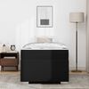 vidaXL Рамка за легло с матрак Черно 100 x 200 cm текстил