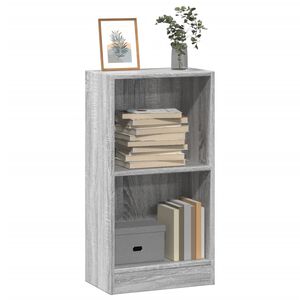 vidaXL Библиотека, сив сонома, 40x24x76 см, инженерно дърво
