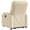 vidaXL Изправящ реклайнер стол, кремав, текстил