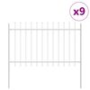 vidaXL Градска ограда WOERDEN 9 бр. 15,3 x 1,2 м Бяло