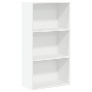 vidaXL Библиотека, бяла, 60x30x114 см, инженерно дърво