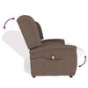 vidaXL 3-местен масажен реклайнер, таупе, текстил
