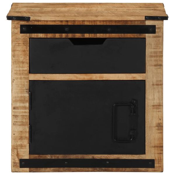 vidaXL Нощно шкафче, 45x40x45 см, масивна мангова дървесина