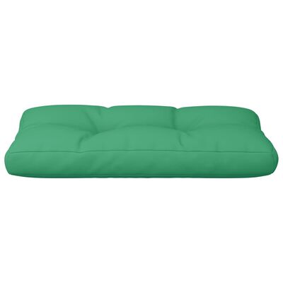 vidaXL Палетна възглавница, зелена, 70x40x12 см, текстил