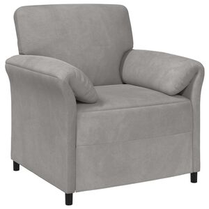 vidaXL Диван с едно seating Светлосиво 88 x 83 x 95 см Кадифе