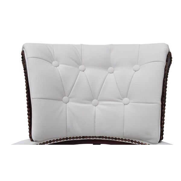 vidaXL Въртящ офис стол, бял