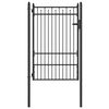 vidaXL Врата за ограда BAARLO 100 x 150 cm Метал Черно С ключалка
