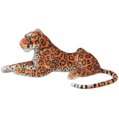 vidaXL Плюшена детска играчка леопард кафява XXL
