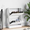 vidaXL Шкаф за обувки, бял, 59x17x81 см, инженерно дърво