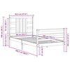 vidaXL Рамка за легло без матрак, 90x200 см, масивна чамова дървесина
