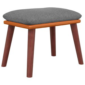 vidaXL Табуретка, светлосива, 45x29,5x35 см, текстил и изкуствена кожа