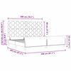 vidaXL Рамка за легло с таблото Светлосиво 200 x 200 cm текстил