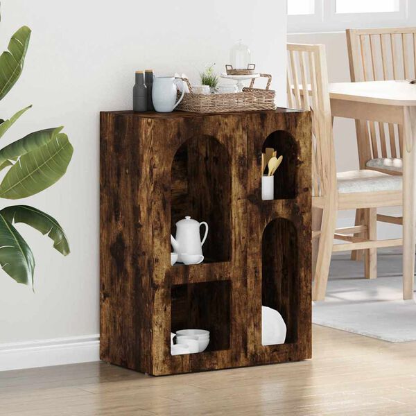 vidaXL Служебен шкаф Димян дъб 59 x 35 x 80.5 см Инженерно дърво