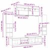 vidaXL Комплект ТВ шкаф 6 pcs Старо дърво Инженерно дърво