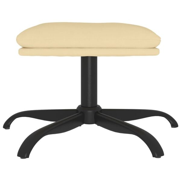 vidaXL Табуретка, кремаво, бяла, 60x60x36 см, кадифе