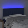 vidaXL LED горна табла за легло, синя, 90x5x78/88 см, плат