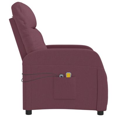 vidaXL Електрически масажен стол, лилав, текстил