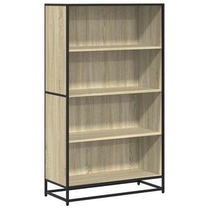 vidaXL Библиотека, дъб сонома, 80,5x35x139 см, инженерно дърво