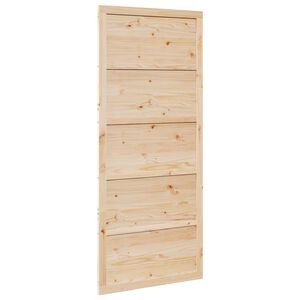 vidaXL Врата за плевня 80 x 2,5 x 208 см Масивна борова дървесина
