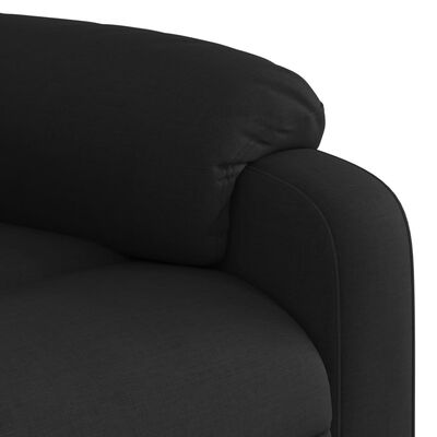 vidaXL Масажен изправящ стол реклайнер, черен, текстил