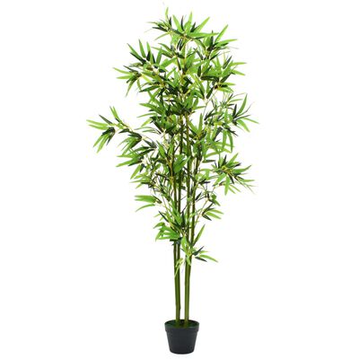 vidaXL Изкуствено растение бамбук в саксия, 175 см, зелено