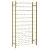 vidaXL Стойка за вино за 72 бутилки, златиста, метална