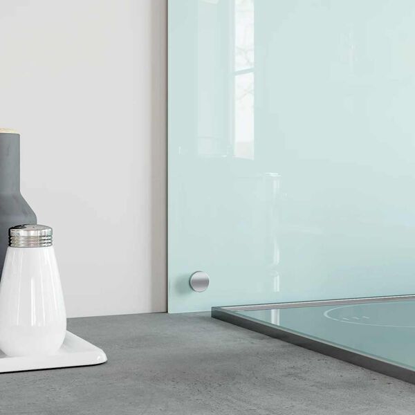 vidaXL Кухненски гръб, бял, 80x40 см, закалено стъкло