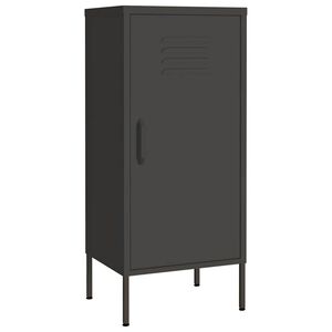 vidaXL Шкаф за съхранение, антрацит, 42,5x35x101,5 см, стомана