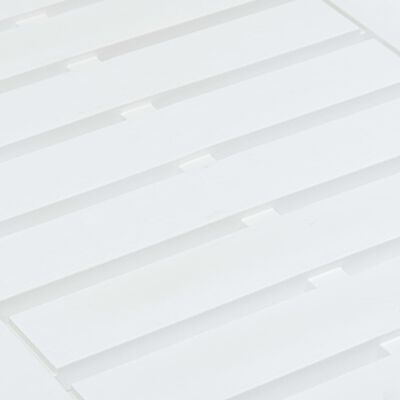 vidaXL Градинска маса, бяла, 78x55x38 см, пластмаса
