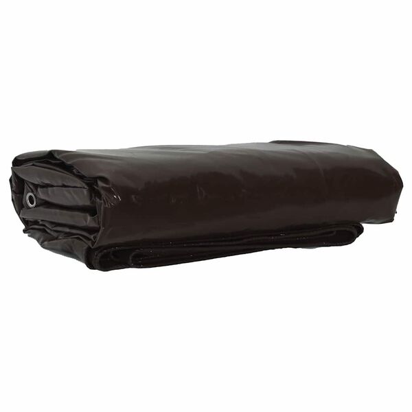 vidaXL Найлон 650g / m&sup2; Кафяво 5 x 8 m Канва с PVC покритие