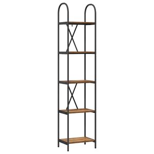 vidaXL Рафт за книги 5 нива 40 x 30 x 183 см Инженерна дървесина