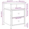 vidaXL Нощен шкаф 2 pcs Черния дъб 34 x 35,5 x 50 см Инженерно дърво