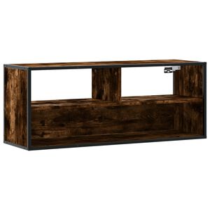 vidaXL ТB шкаф, опушен дъб, 100x31x39,5 см, инженерно дърво и метал