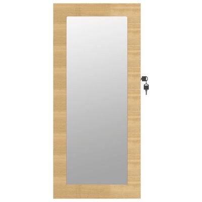 vidaXL Огледален шкаф за бижута, стенен монтаж, 30x8,5x67 см