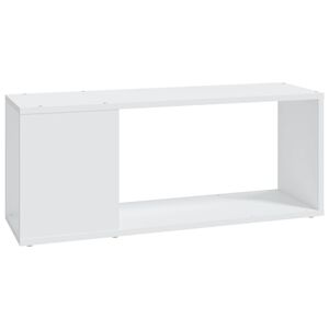 vidaXL ТВ шкаф, бял, 80x24x32 см, инженерно дърво